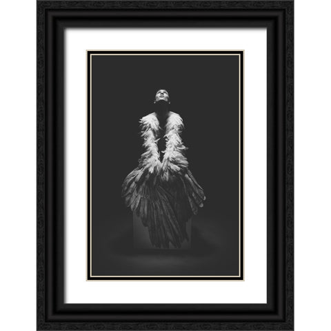Angel Black Ornate Wood Framed Art Print with Double Matting by Dasic, Marko