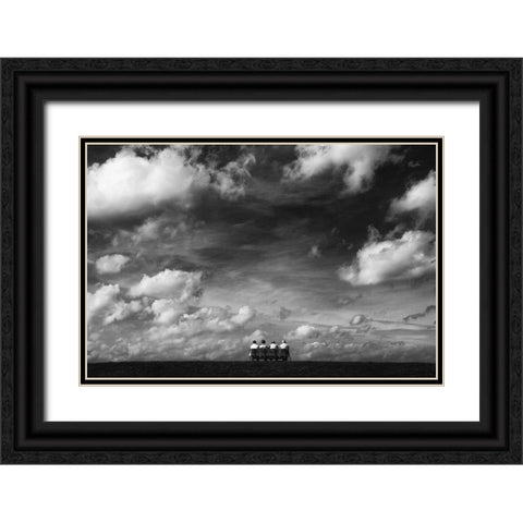 Under The Sky Black Ornate Wood Framed Art Print with Double Matting by Hawerkamp, Hans-Wolfgang