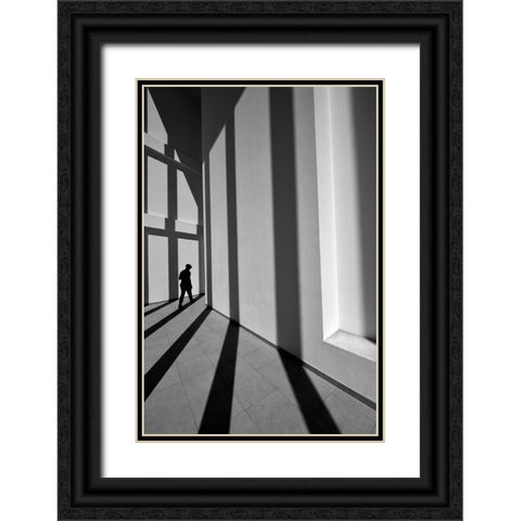 Black Line Black Ornate Wood Framed Art Print with Double Matting by Joseph, Florentinus