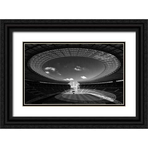 Omega Black Ornate Wood Framed Art Print with Double Matting by Hawerkamp, Hans-Wolfgang