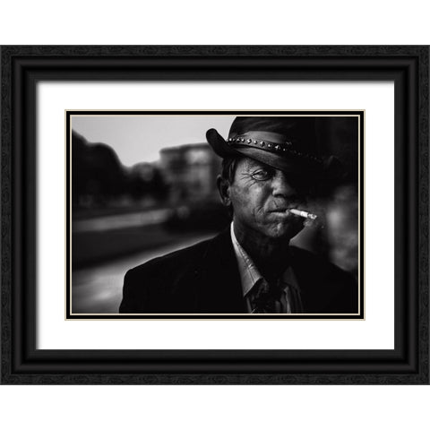 Untitled Black Ornate Wood Framed Art Print with Double Matting by Jovanovic, Koki
