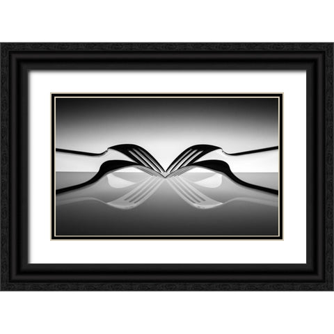 Spider Black Ornate Wood Framed Art Print with Double Matting by De Kogel, Wieteke