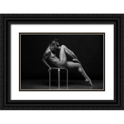 Bodyscape Black Ornate Wood Framed Art Print with Double Matting by Belovodchenko, Anton