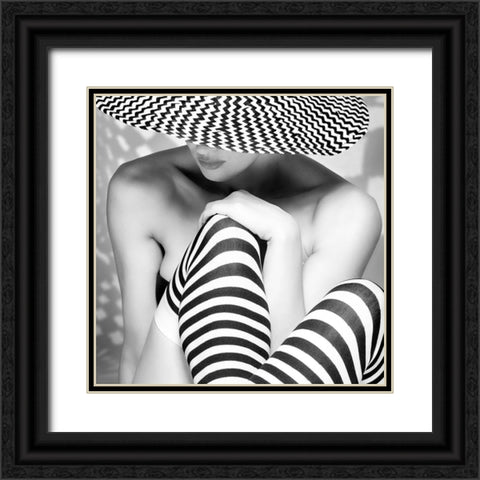 Zagging That Zig Black Ornate Wood Framed Art Print with Double Matting by Ashton-Jones, Howard