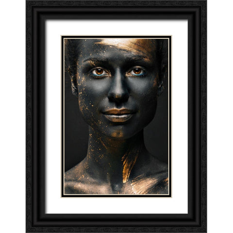 Night Black Ornate Wood Framed Art Print with Double Matting by Sutula, Alexandr