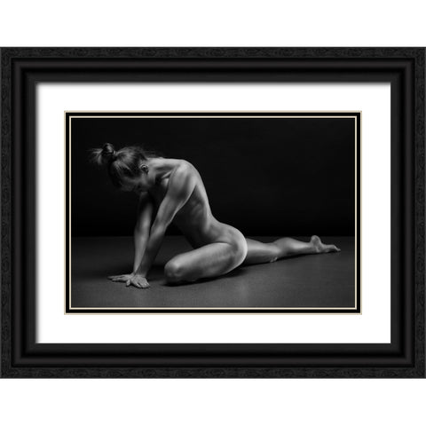 Bodyscape Black Ornate Wood Framed Art Print with Double Matting by Belovodchenko, Anton
