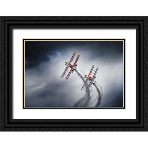 Wingwalkers Black Ornate Wood Framed Art Print with Double Matting by Leon