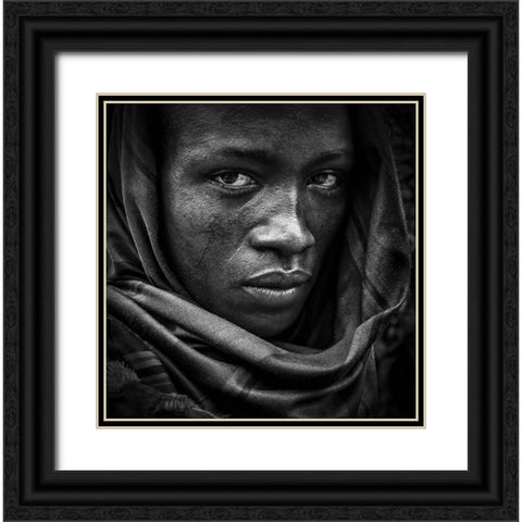 Untitled Black Ornate Wood Framed Art Print with Double Matting by Inazio Kuesta, Joxe