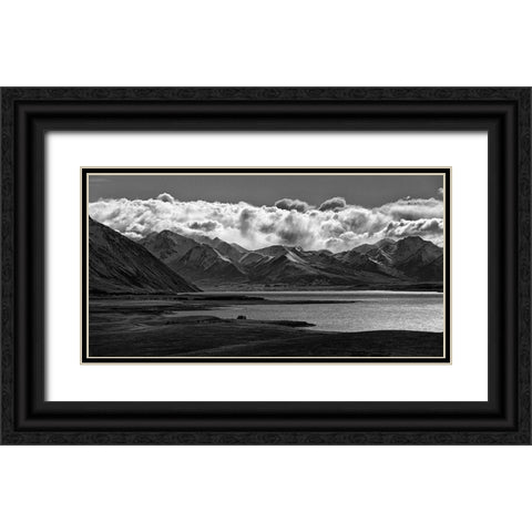 When The Clouds Down To Earth Black Ornate Wood Framed Art Print with Double Matting by Tjandra, C.S.