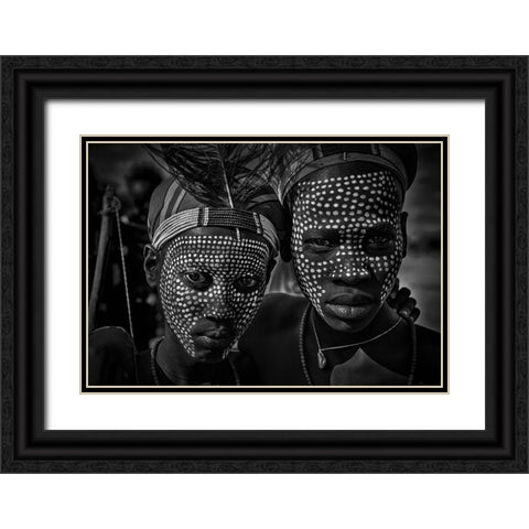 Untitled Black Ornate Wood Framed Art Print with Double Matting by Inazio Kuesta, Joxe