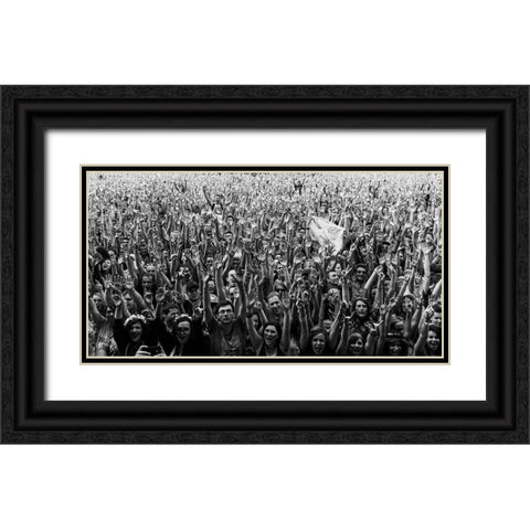 Human Forest Black Ornate Wood Framed Art Print with Double Matting by Valin, Alexandre