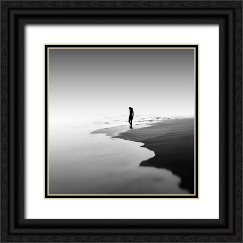 Nglangu Black Ornate Wood Framed Art Print with Double Matting by Alrasyid, Ajie