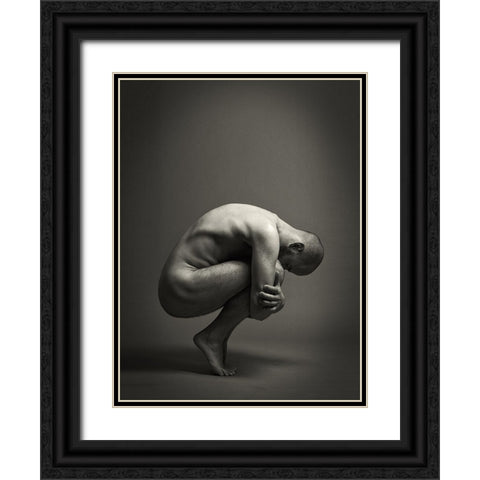 Equilibrioception (Daniel) Black Ornate Wood Framed Art Print with Double Matting by Friedl, Werner
