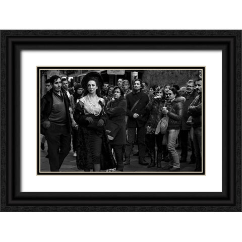 Mad 7 Black Ornate Wood Framed Art Print with Double Matting by Marcos, Alejandro