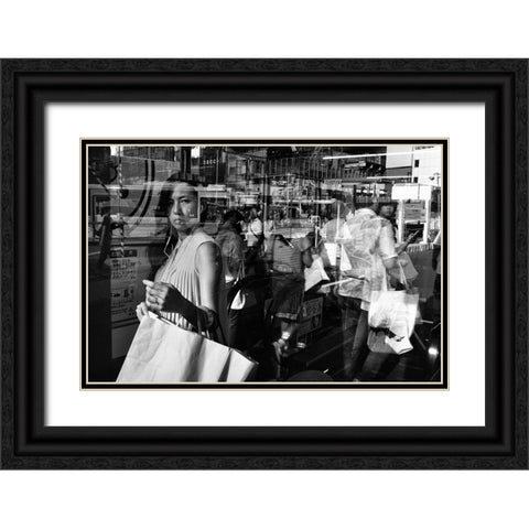 Wired Black Ornate Wood Framed Art Print with Double Matting by Suzuki, Tatsuo