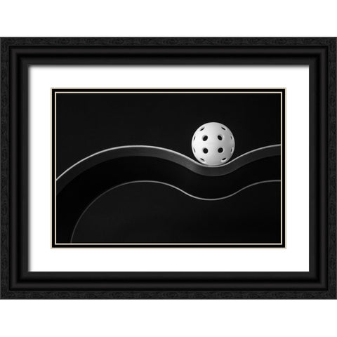 Holes Black Ornate Wood Framed Art Print with Double Matting by Hammer, Jacqueline