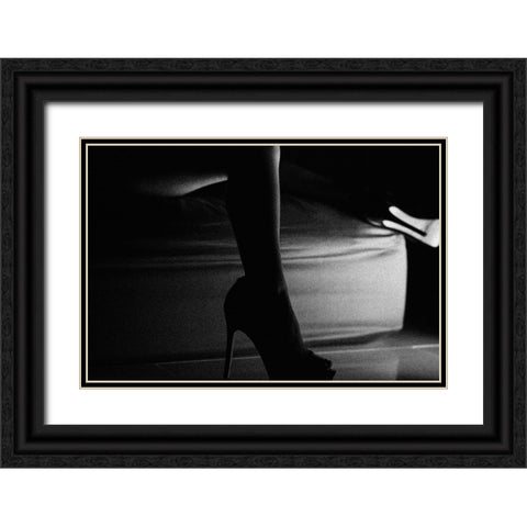 Late Night Black Ornate Wood Framed Art Print with Double Matting by Schottstaedt, Erik