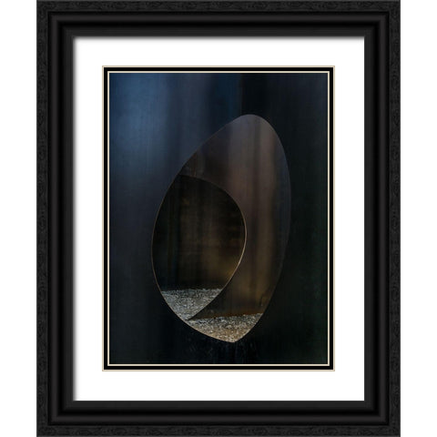 Oval Steel Black Ornate Wood Framed Art Print with Double Matting by Vangindertael, Luc