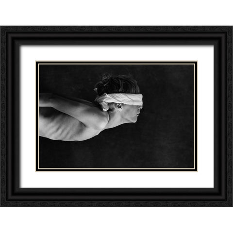 Blind Journey Black Ornate Wood Framed Art Print with Double Matting by Delrue, Mirjam