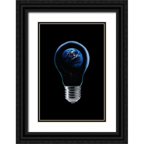 The 4 Elements Iv Black Ornate Wood Framed Art Print with Double Matting by Eisele, Stefan