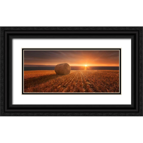 Gold Harvest Black Ornate Wood Framed Art Print with Double Matting by Krakowski, Marcin