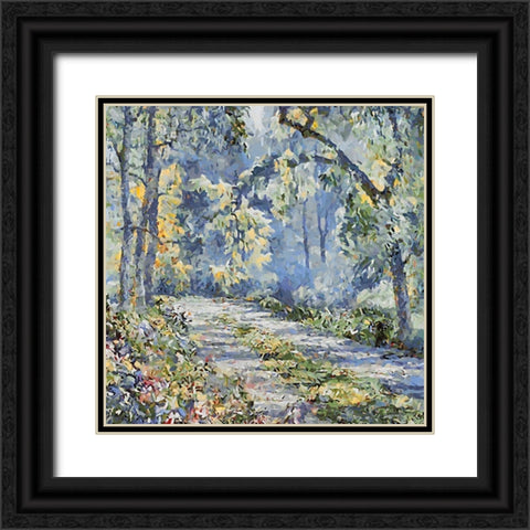 Landscapes in Monet Style II Black Ornate Wood Framed Art Print with Double Matting by Medeiros, Celito