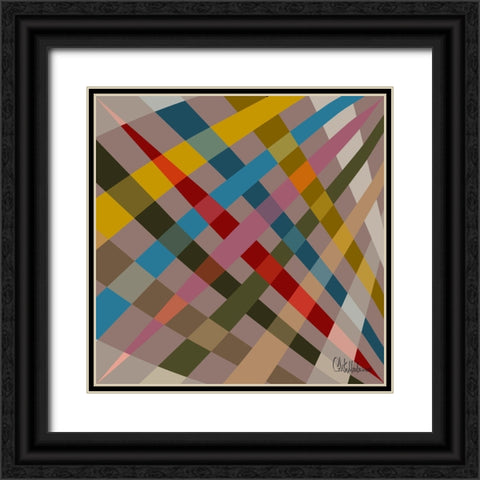 A Game with Abstract Shapes XXI Black Ornate Wood Framed Art Print with Double Matting by Medeiros, Celito