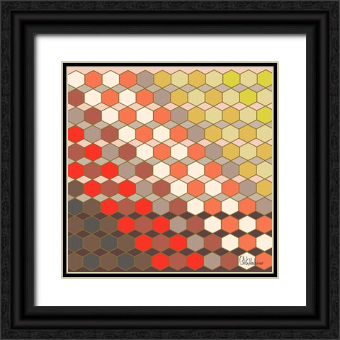 A Game with Abstract Shapes XXII Black Ornate Wood Framed Art Print with Double Matting by Medeiros, Celito