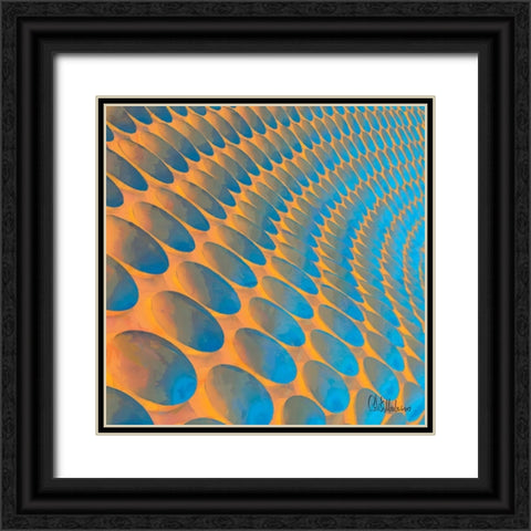 A Game with Abstract Shapes XXIV Black Ornate Wood Framed Art Print with Double Matting by Medeiros, Celito
