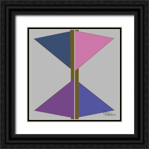 A Game with Abstract Shapes XXV Black Ornate Wood Framed Art Print with Double Matting by Medeiros, Celito