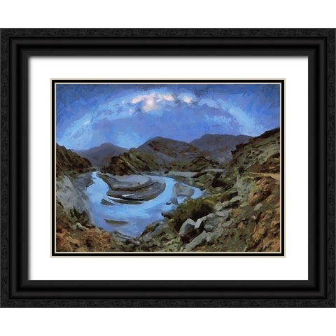Milky Way VIII Black Ornate Wood Framed Art Print with Double Matting by Medeiros, Celito