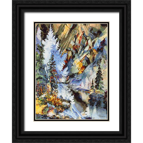 Landscapes in Monet Style XXXIV Black Ornate Wood Framed Art Print with Double Matting by Medeiros, Celito