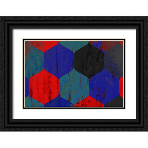 Hexaflora5 Black Ornate Wood Framed Art Print with Double Matting by Tenoever, William