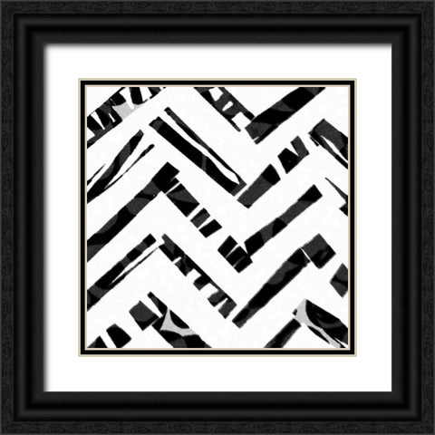 WickerPattern Black Ornate Wood Framed Art Print with Double Matting by Tenoever, William