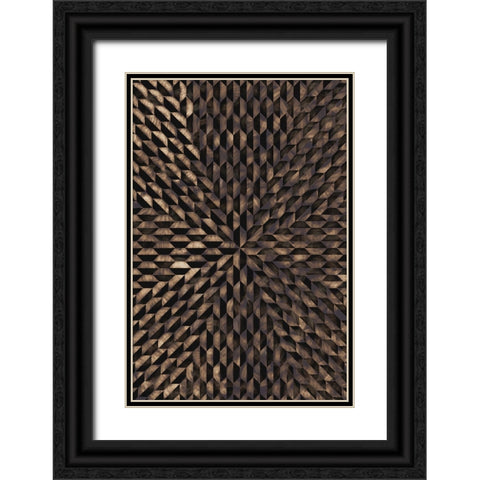 Cross Pattern 2 Black Ornate Wood Framed Art Print with Double Matting by Tenoever, William