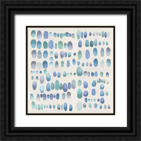 Playful Green and Purple I Black Ornate Wood Framed Art Print with Double Matting by Perry, Angela