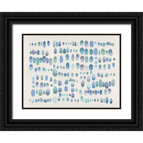 Playful Green and Purple III Black Ornate Wood Framed Art Print with Double Matting by Perry, Angela
