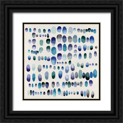 Playful Jewel Tones I Black Ornate Wood Framed Art Print with Double Matting by Perry, Angela