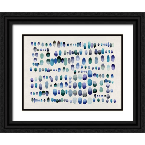 Playful Jewel Tones III Black Ornate Wood Framed Art Print with Double Matting by Perry, Angela