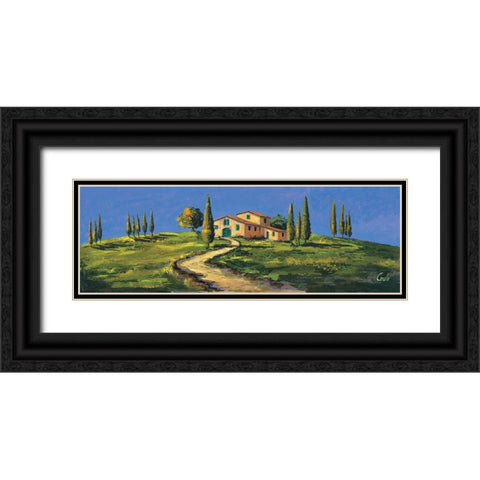 Casolare in Toscana Black Ornate Wood Framed Art Print with Double Matting by Corallo, Daniela