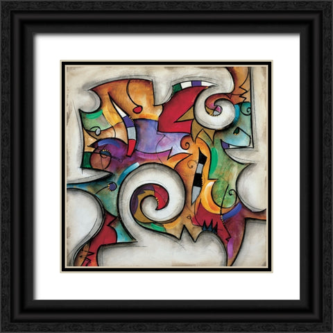 Swirl I Black Ornate Wood Framed Art Print with Double Matting by Waugh, Eric