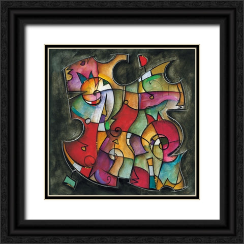 Noir Duet I Black Ornate Wood Framed Art Print with Double Matting by Waugh, Eric