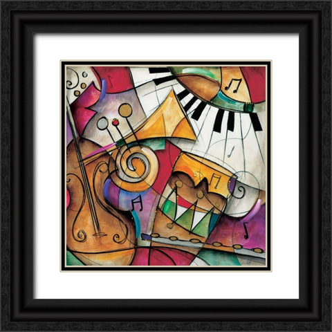Jazz it Up I Black Ornate Wood Framed Art Print with Double Matting by Waugh, Eric