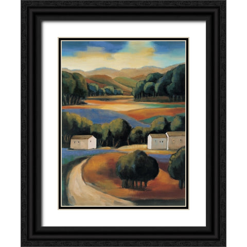Montecito I Black Ornate Wood Framed Art Print with Double Matting by Clarke, Janine