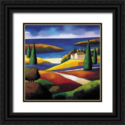 Central Coast I Black Ornate Wood Framed Art Print with Double Matting by Clarke, Janine