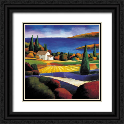 Central Coast II Black Ornate Wood Framed Art Print with Double Matting by Clarke, Janine