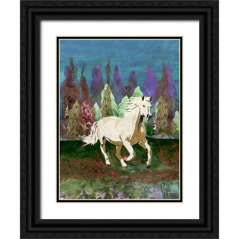 Angel Black Ornate Wood Framed Art Print with Double Matting by McGee, Jenny