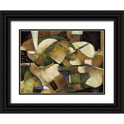 Movement I Black Ornate Wood Framed Art Print with Double Matting by Parsons, Jonathan