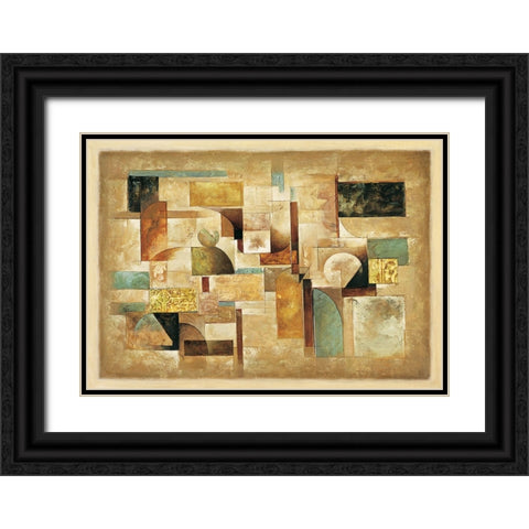 Texture I Black Ornate Wood Framed Art Print with Double Matting by Parsons, Jonathan