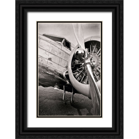 Lockheed 12A Electra Junior Black Ornate Wood Framed Art Print with Double Matting by Slemp, John